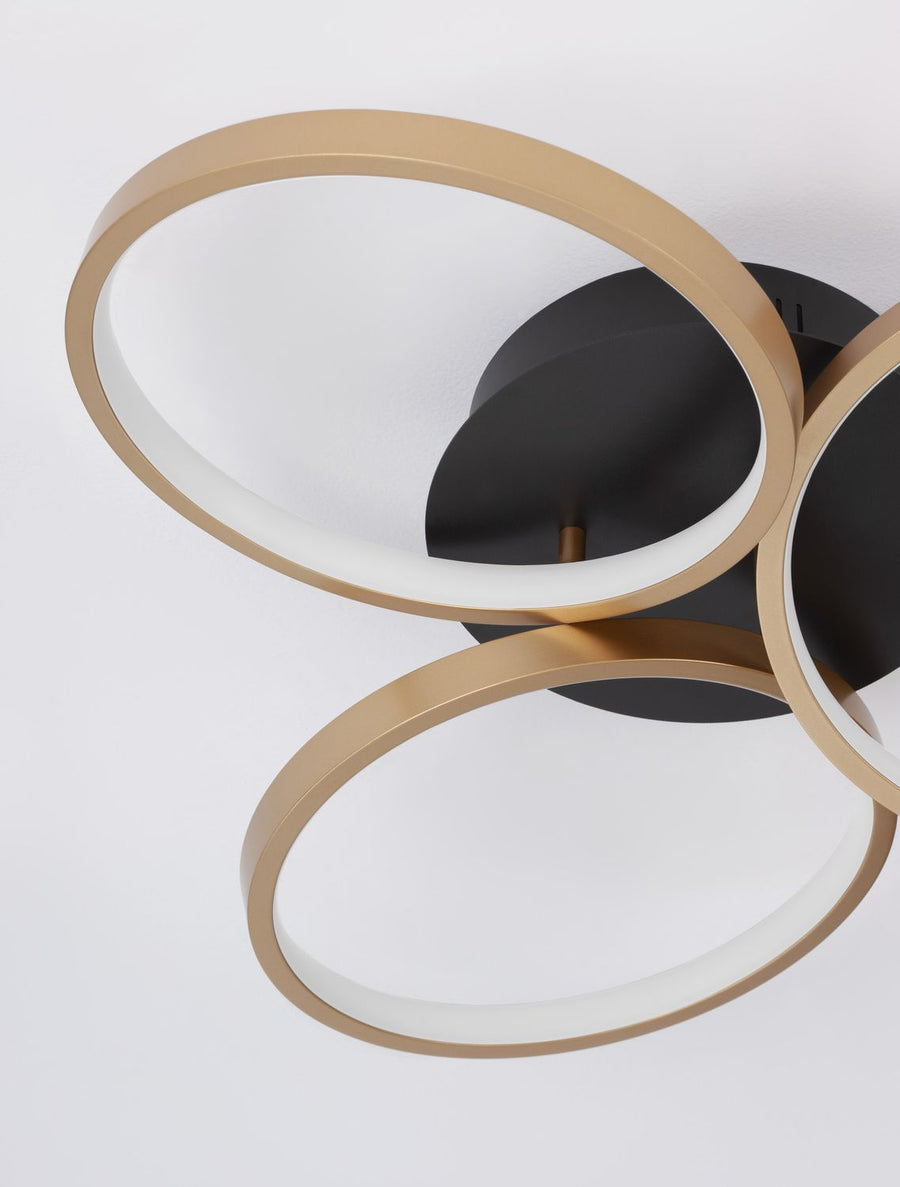 Plafonnier Elize noir, Ø 55 cm