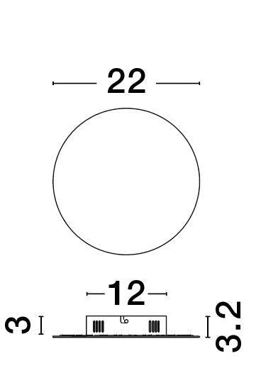 Applique murale Cyrcle blanche, H 22 cm