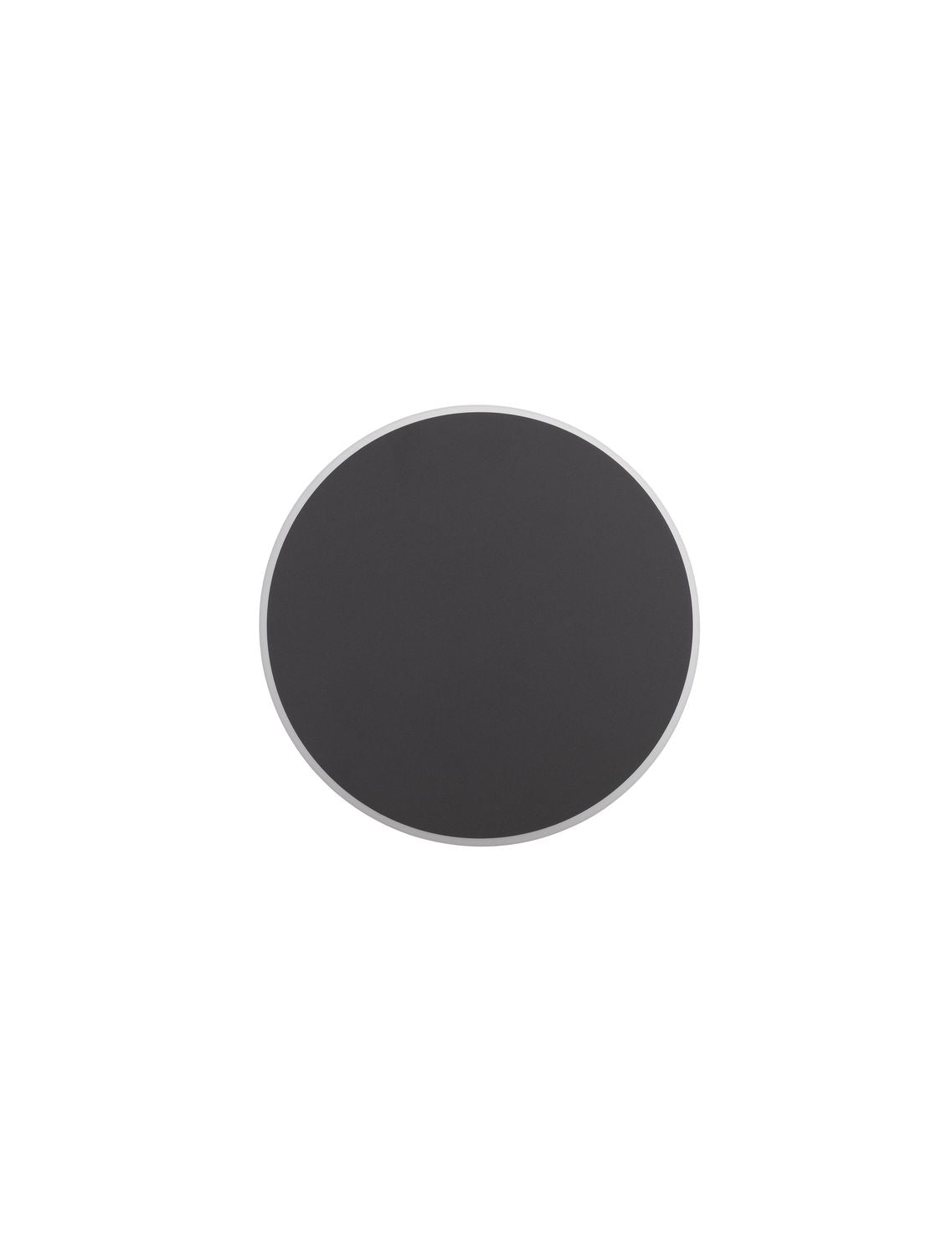 Produit seul de face, disque noir mat entouré d'un fin liseré clair