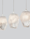 Suspension ICE 5 lumières blanche, verre (9260235)