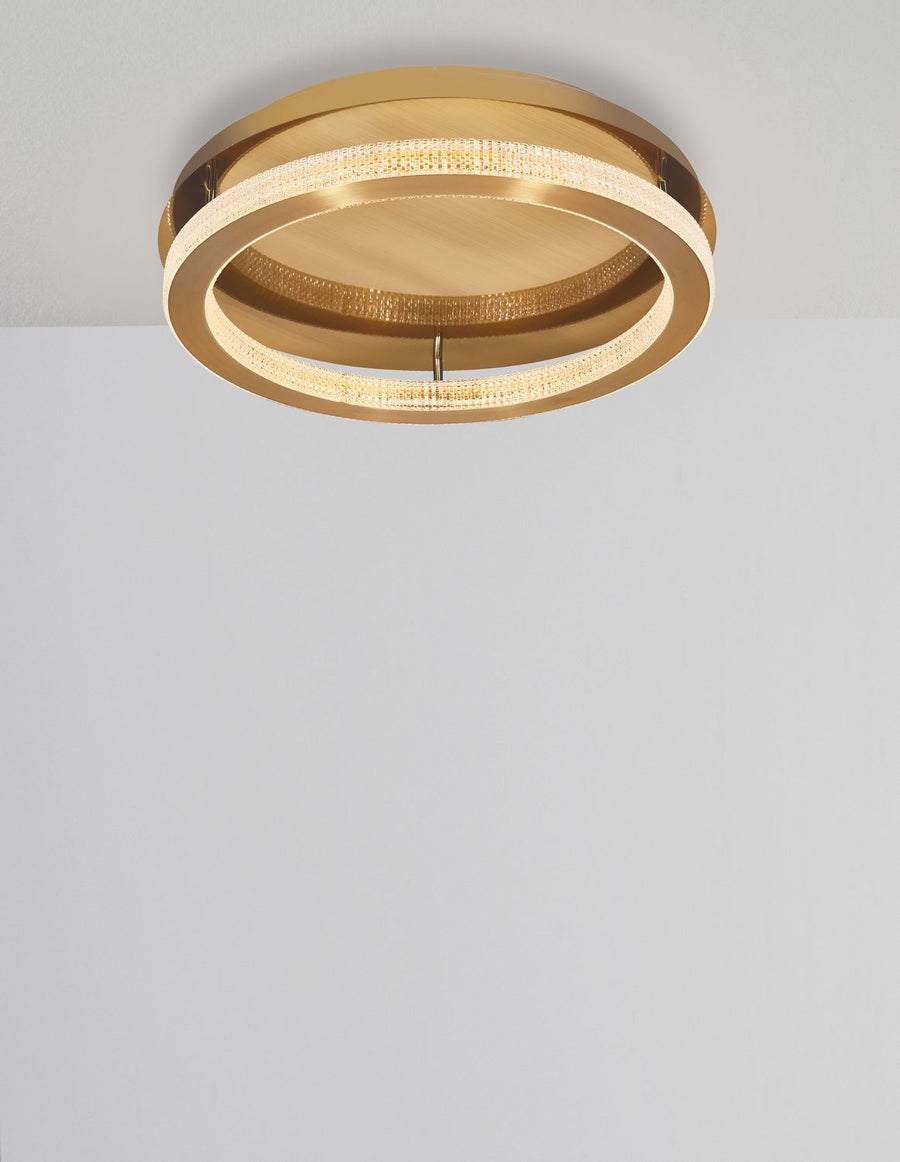 Plafonnier Fiore doré, Ø 60 cm