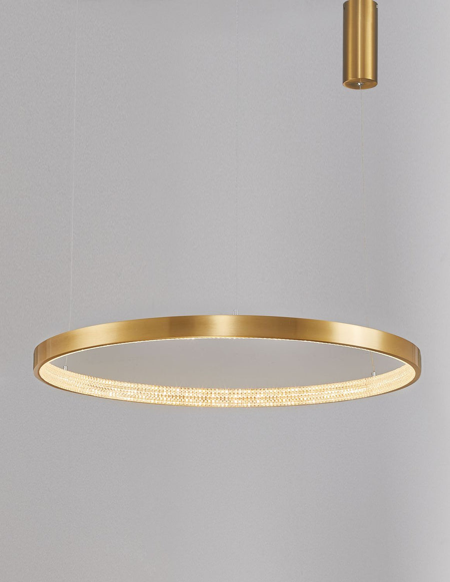 Suspension Preston dorée, H 120 cm (9285801)