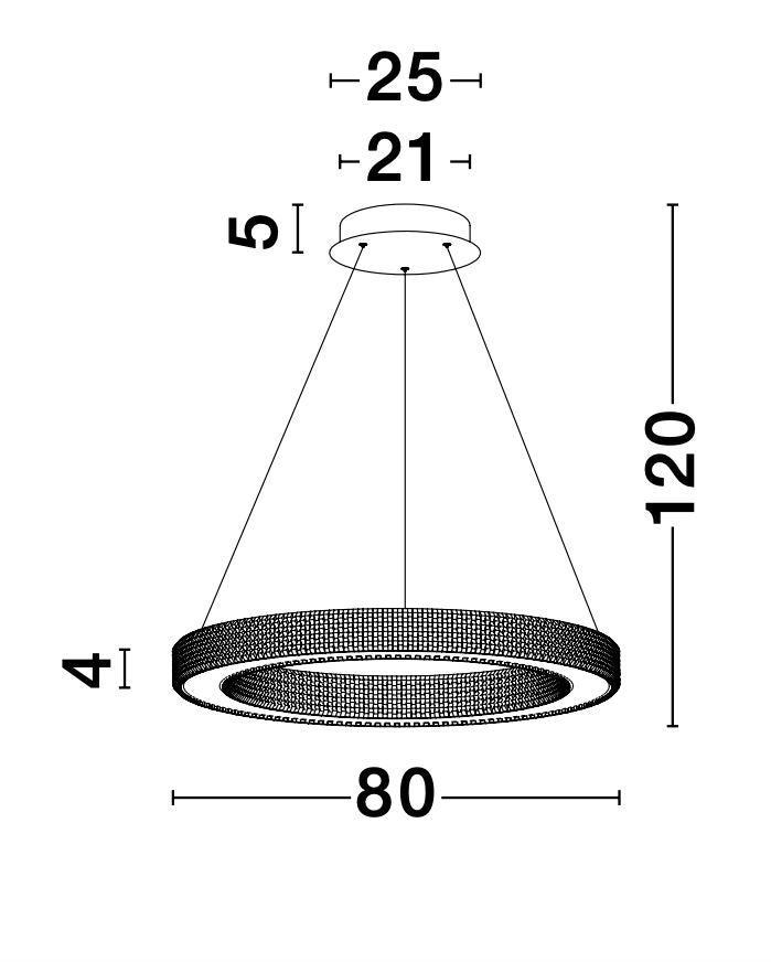 Suspension Fiore dorée (9285810)
