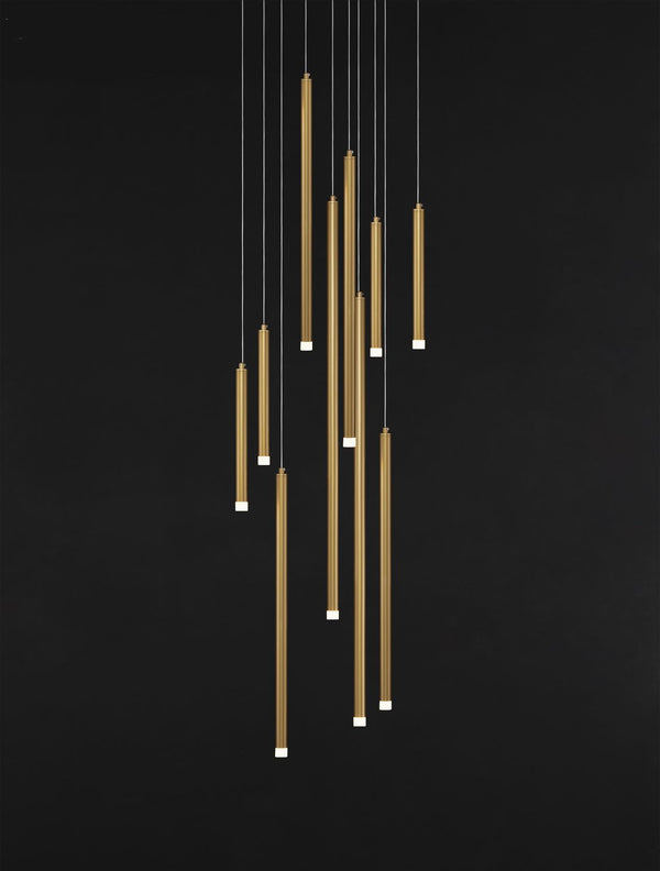 Suspension Trimle dorée, H 220 cm
