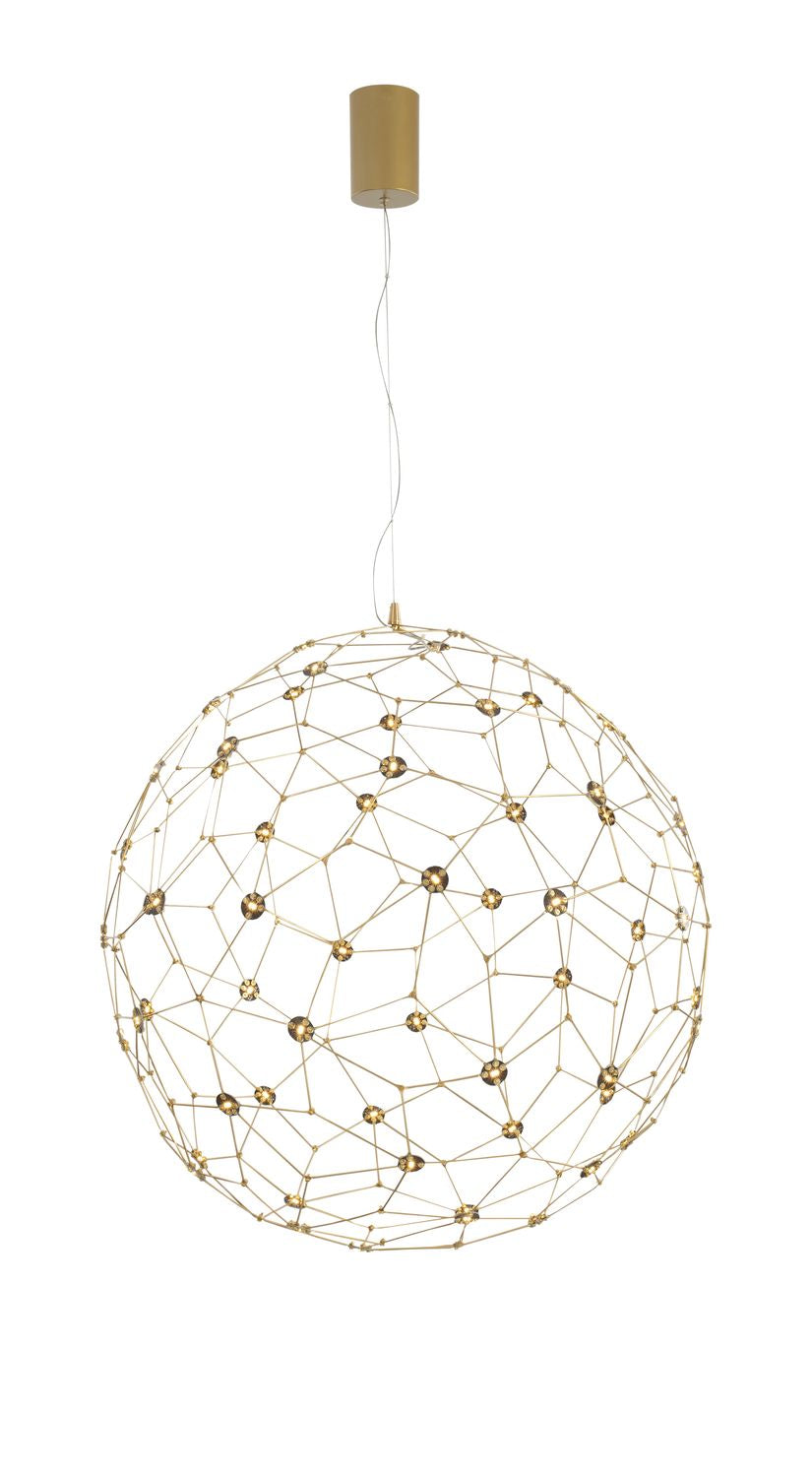 Suspension Sole dorée, H 330 cm