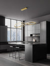 Suspension Nudos dorée, H 150 cm (9289083)