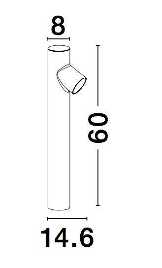 Borne extérieure Ramo grise, verre (9291702)
