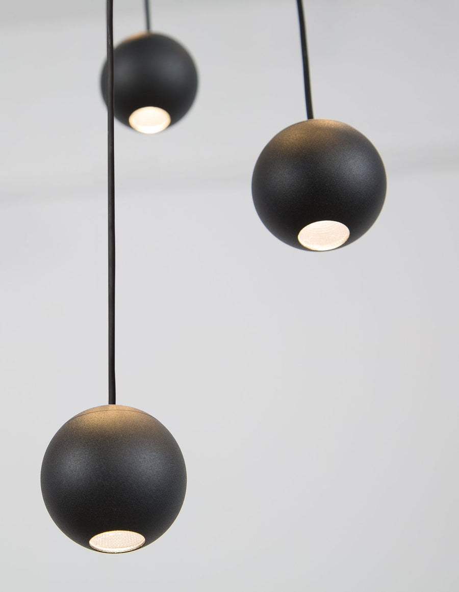Suspension Nocci noire, H 150 cm