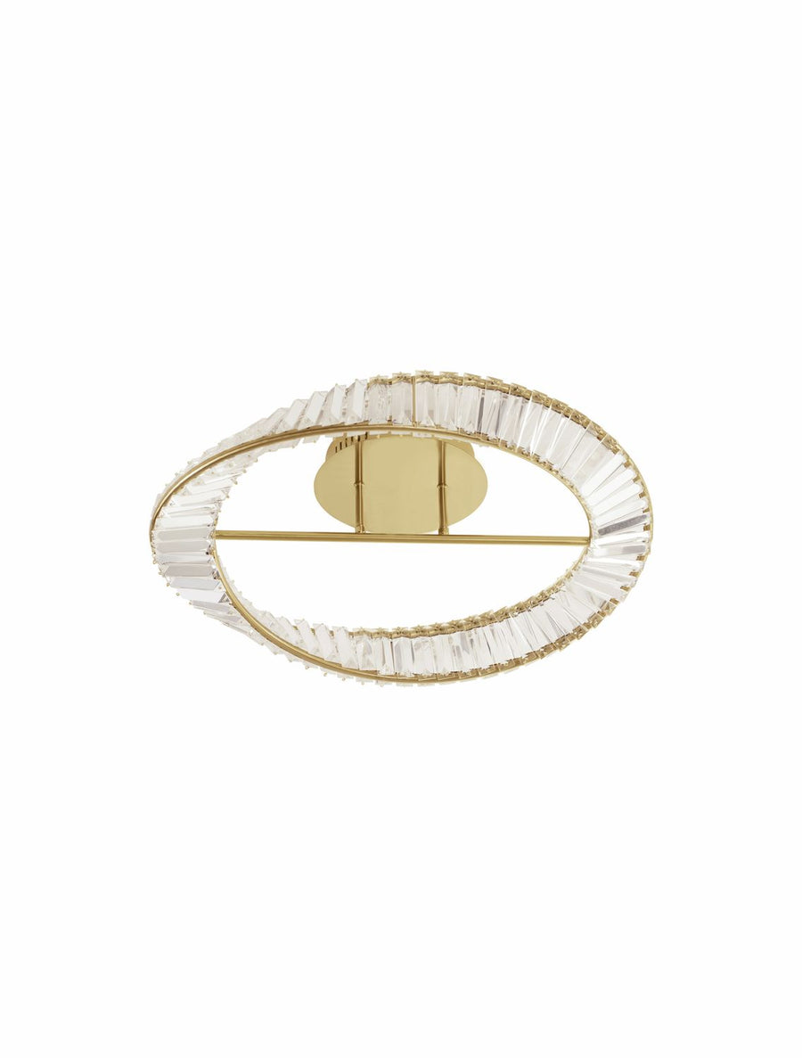 Plafonnier Aurelia doré, cristal, Ø 60 cm (9333060)