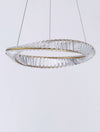 Suspension Aurelia dorée, cristal, H 120 cm (9333061)