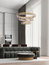 Suspension Aurelia dorée, cristal, H 150 cm (9333069)
