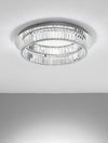Plafonnier Aurelia chromé, cristal, Ø 60 cm