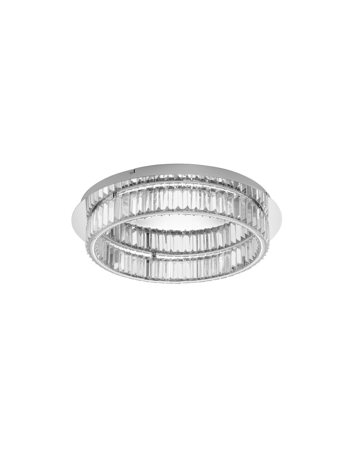 Plafonnier Aurelia chromé, cristal, Ø 60 cm