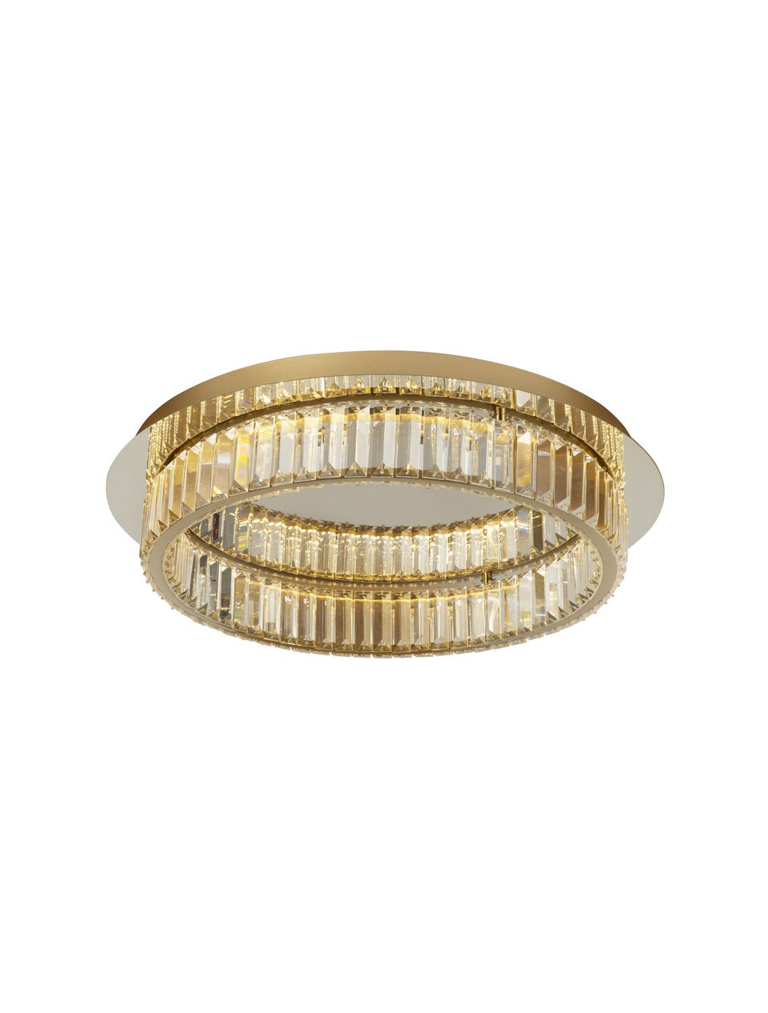 Plafonnier Aurelia doré, cristal, Ø 60 cm (9333080)