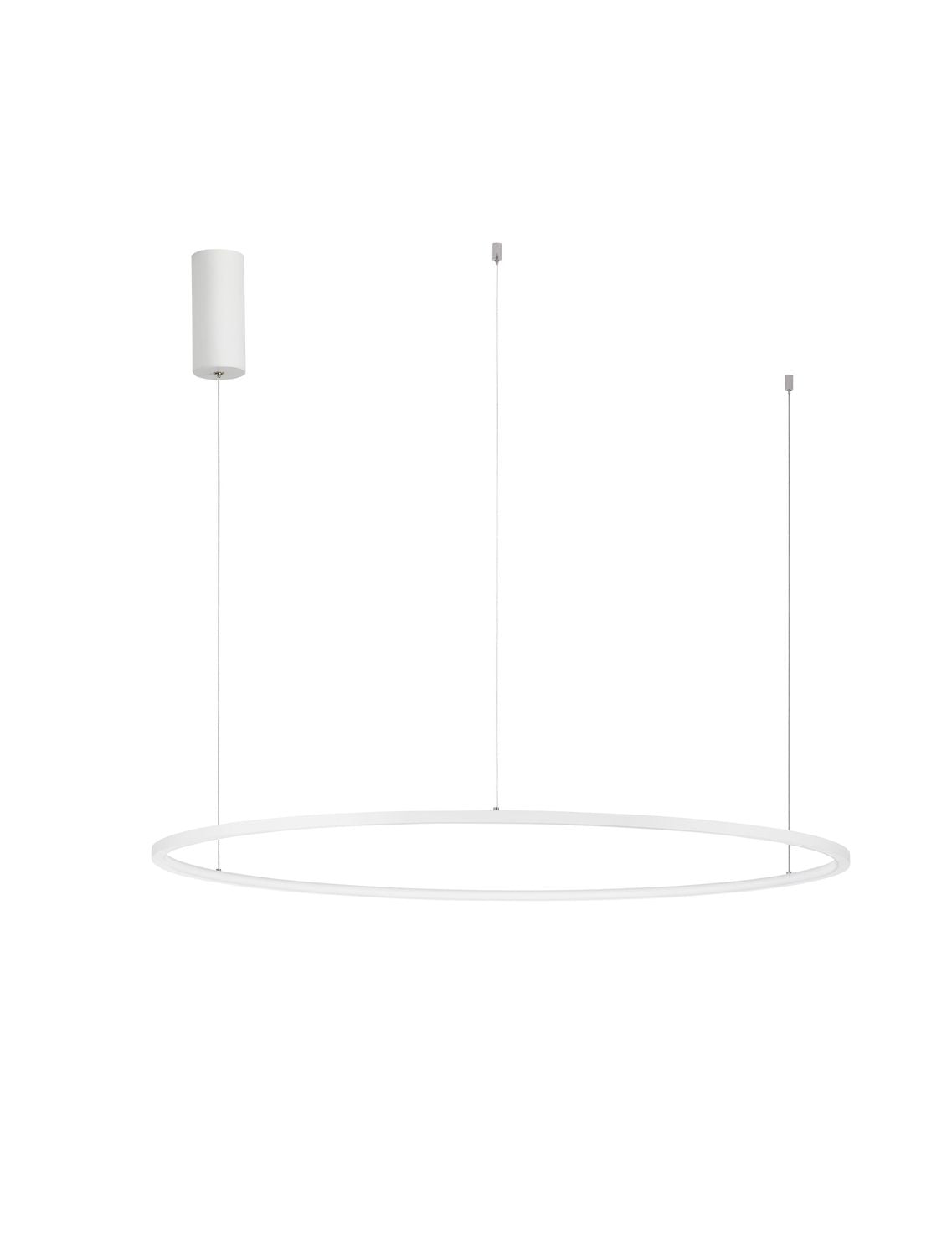 Produit sur fond blanc, suspension anneau blanc vue de face entière