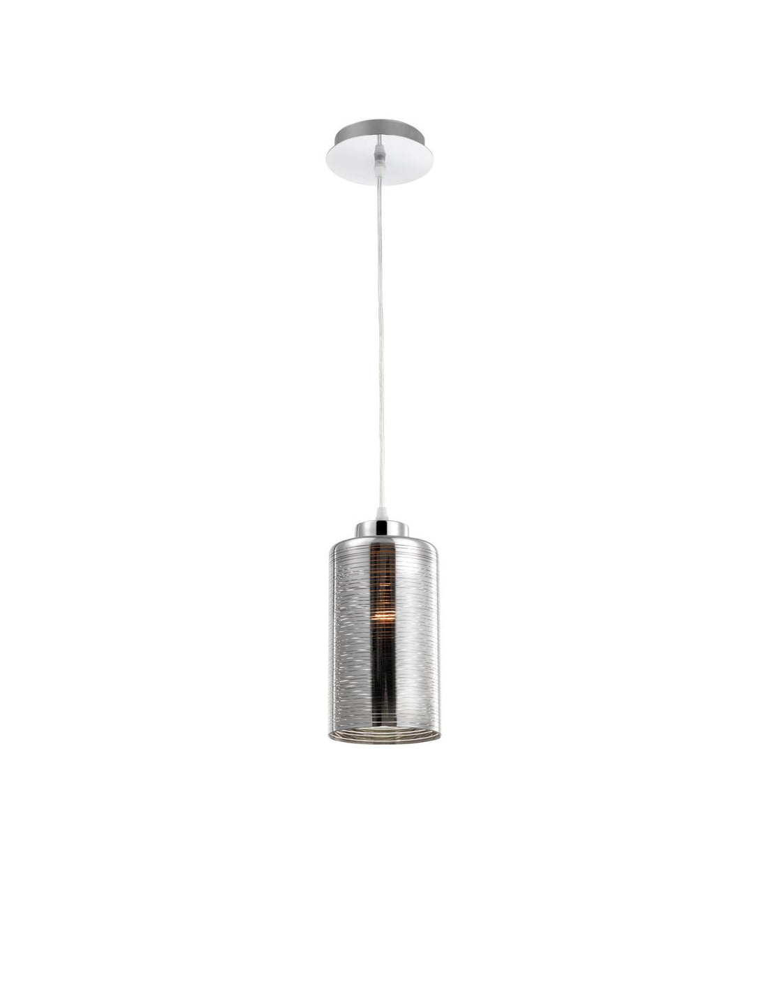 Suspension Blake chromée, verre