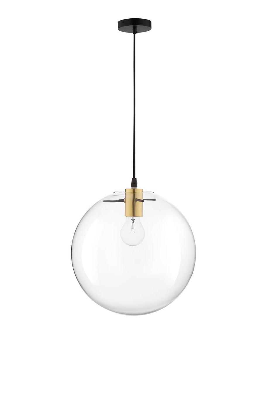 Suspension Mirale noire, verre, H 181 cm