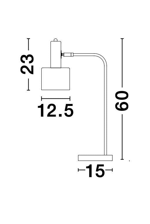 Lampe à poser PAZ dorée, H 60 cm (9426652)