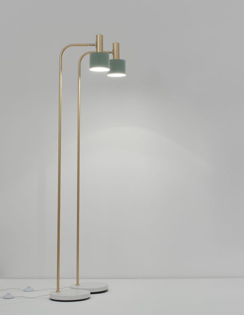 Lampadaire PAZ doré, H 165 cm (9426654)