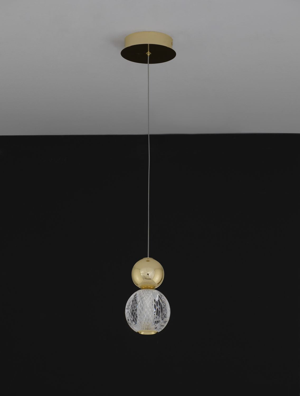 Suspension Brille dorée, H 120 cm (9511020)