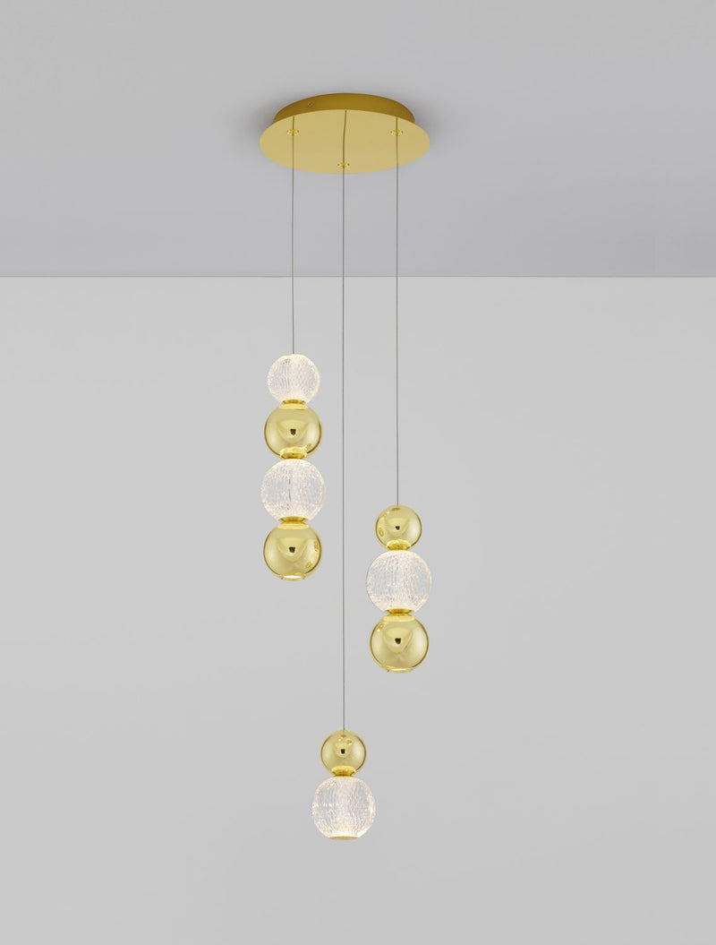 Suspension Brille dorée, H 200 cm (9511040)