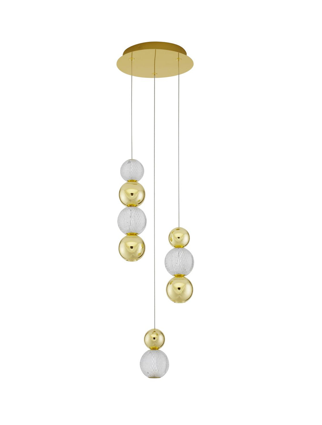 Suspension Brille dorée, H 200 cm (9511040)
