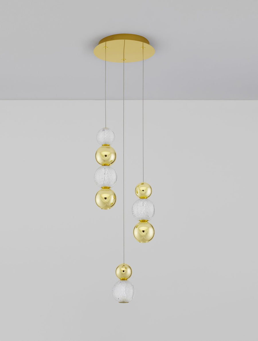 Suspension Brille dorée, H 200 cm (9511040)
