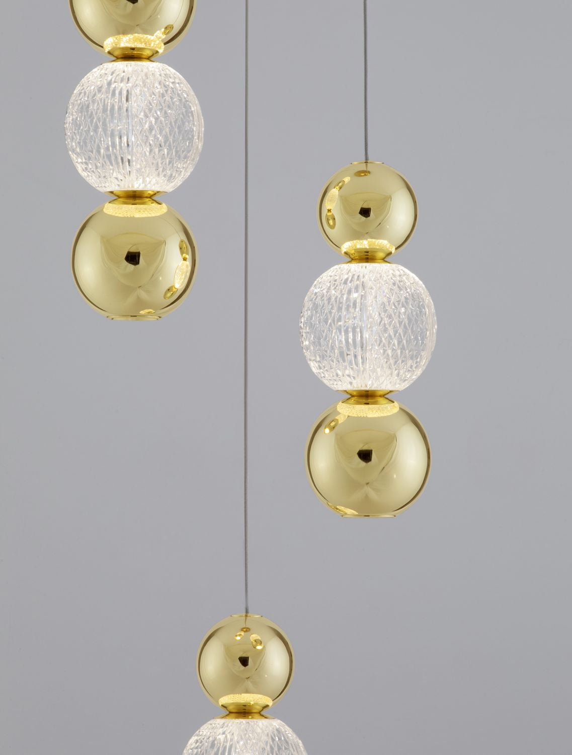 Suspension Brille dorée, H 200 cm (9511040)