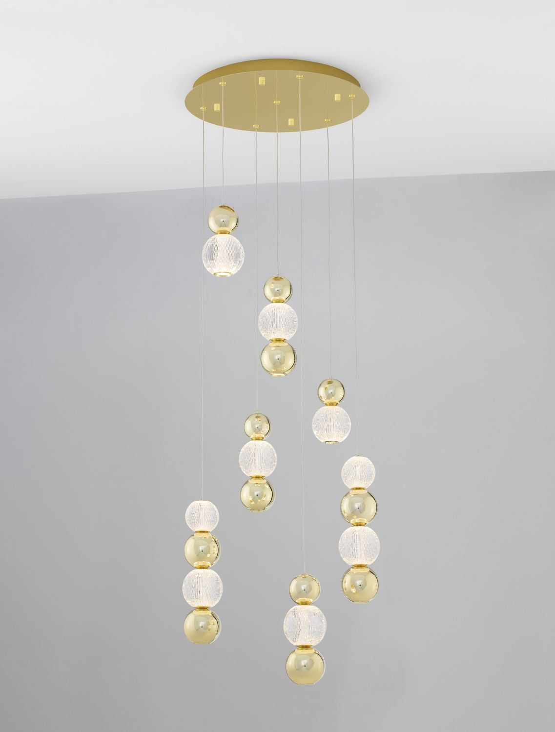 Suspension Brille dorée, H 200 cm (9511060)