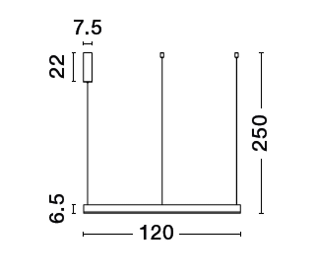 Suspension Motif laiton, H 250 cm (9530202)