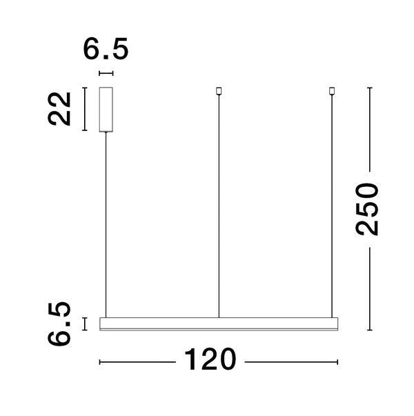 Suspension Motif noire, H 250 cm (9530219)