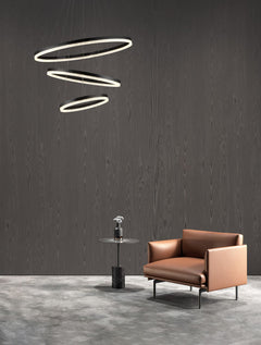 Suspension Adria noire, H 300 cm
