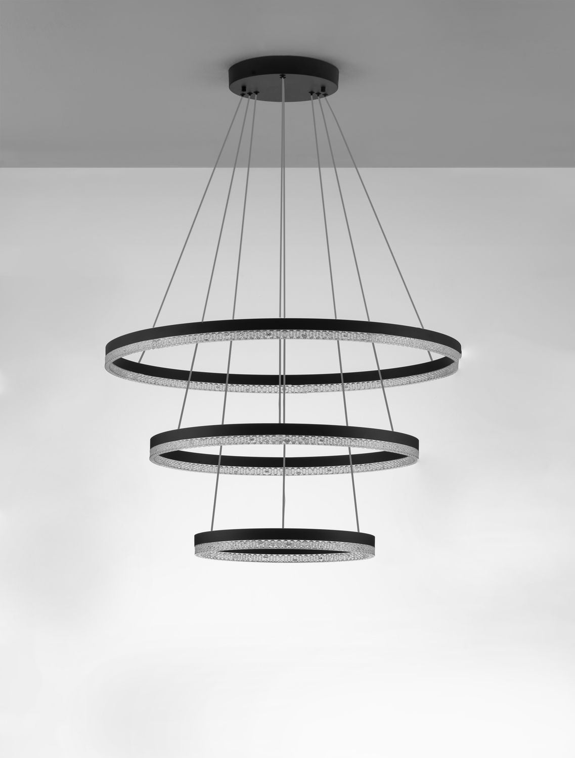 Suspension Adria noire, H 300 cm