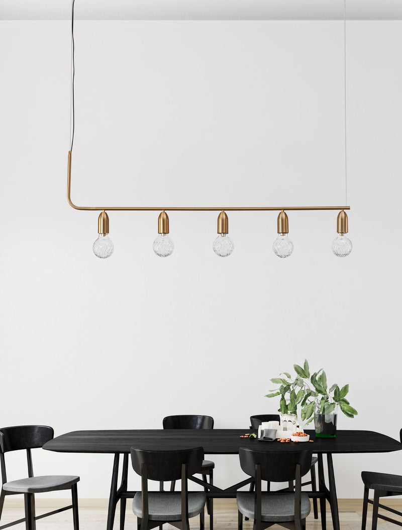 Suspension luminaire | Veda Laiton L 128 cm