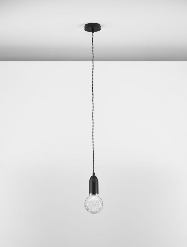 Suspension Veda noire, verre
