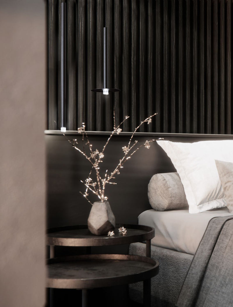 Suspension Dandia noire, H 180 cm