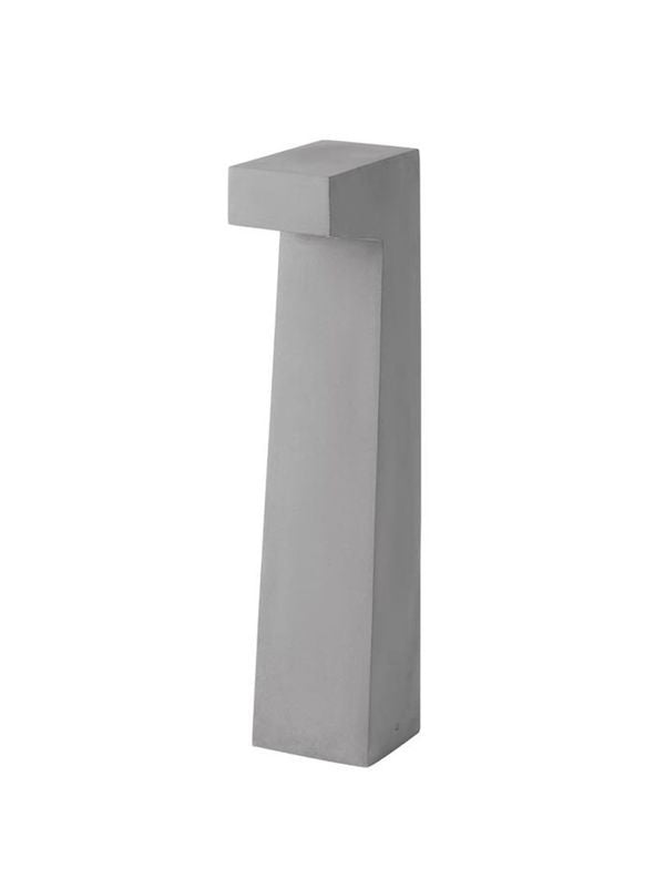 Borne lumineuse grise présentée de face sur fond blanc, sans mise en situation