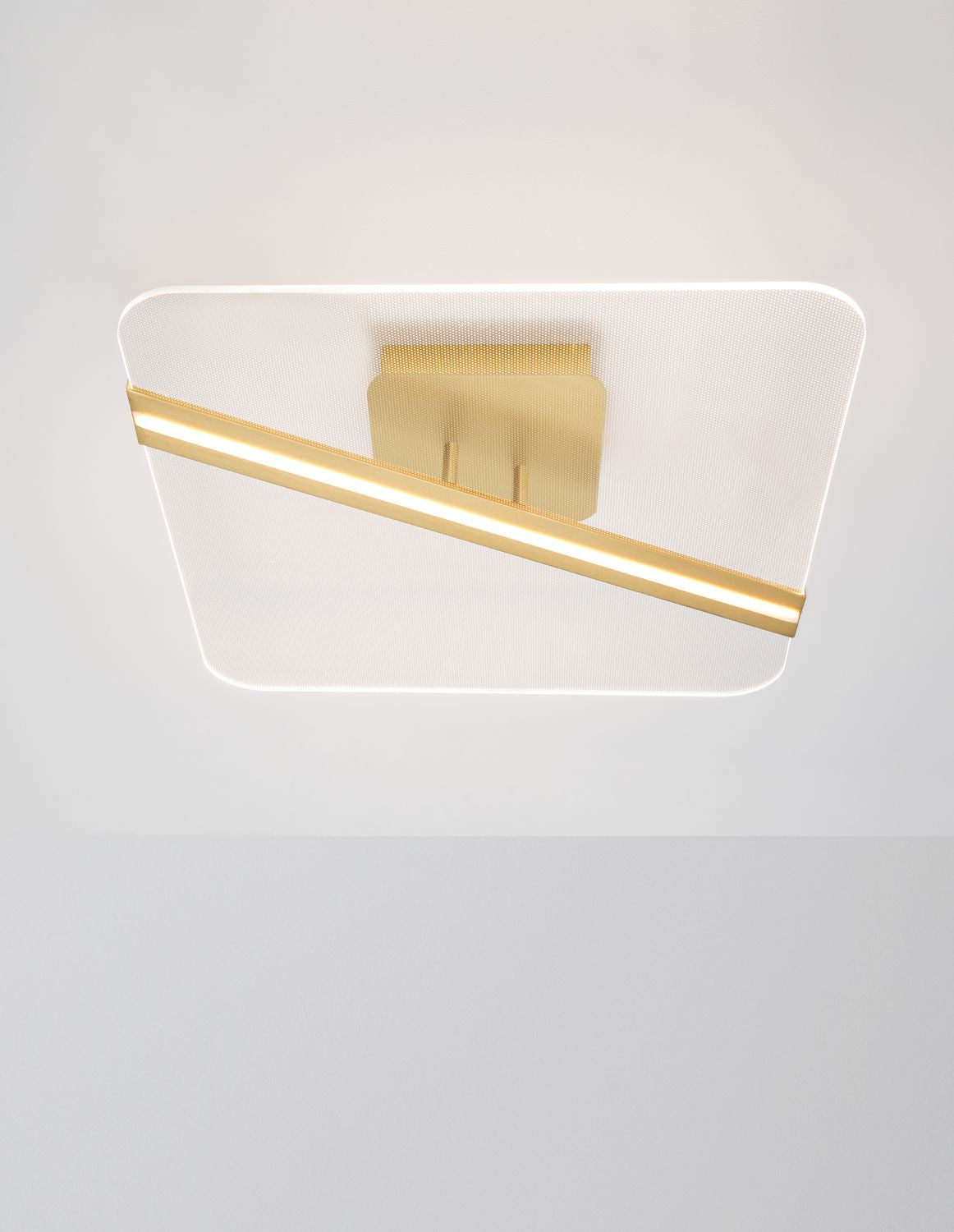 Plafonnier Jertuna doré, L 50 cm