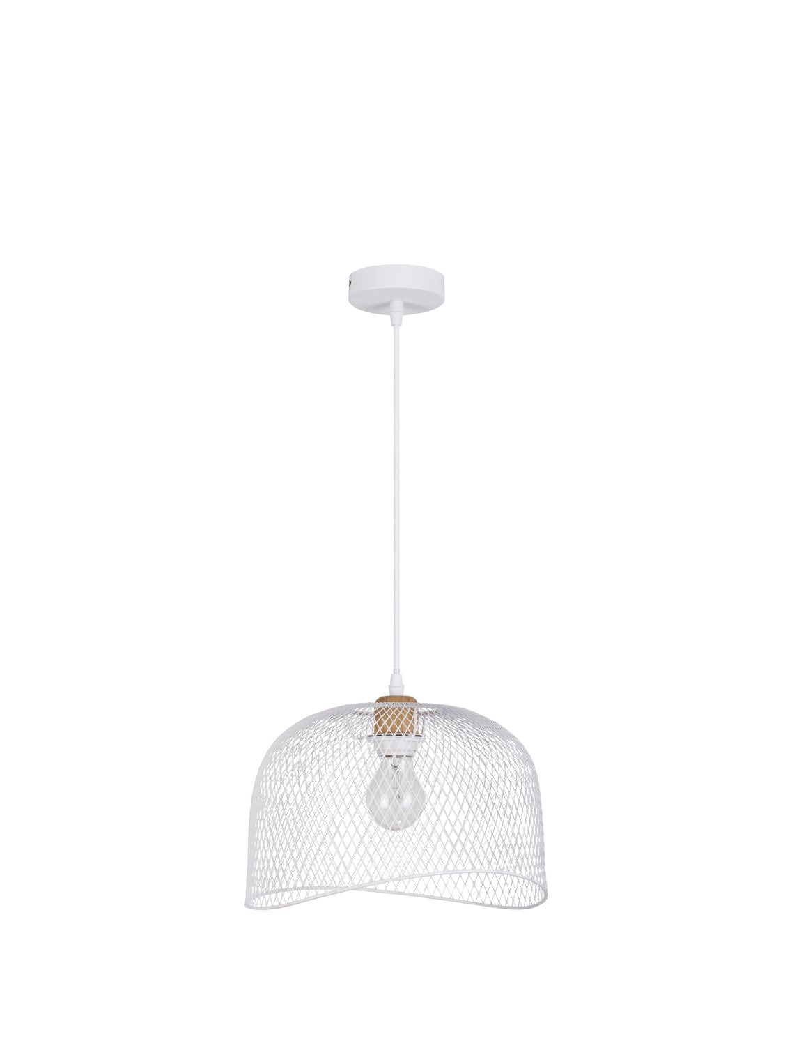 Suspension Lyron blanche, bois