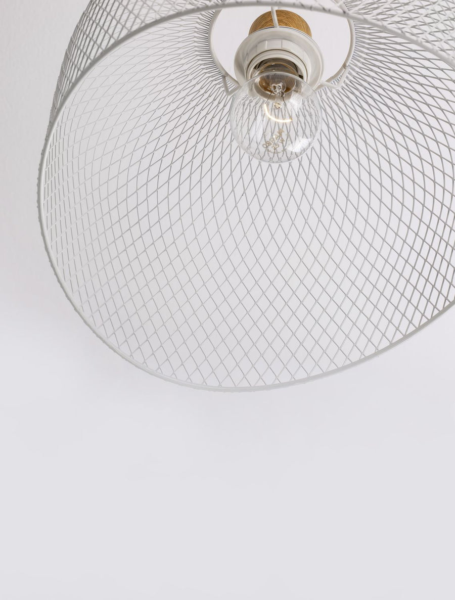 Suspension Lyron blanche, bois
