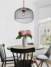 Suspension Lyron noire, bois