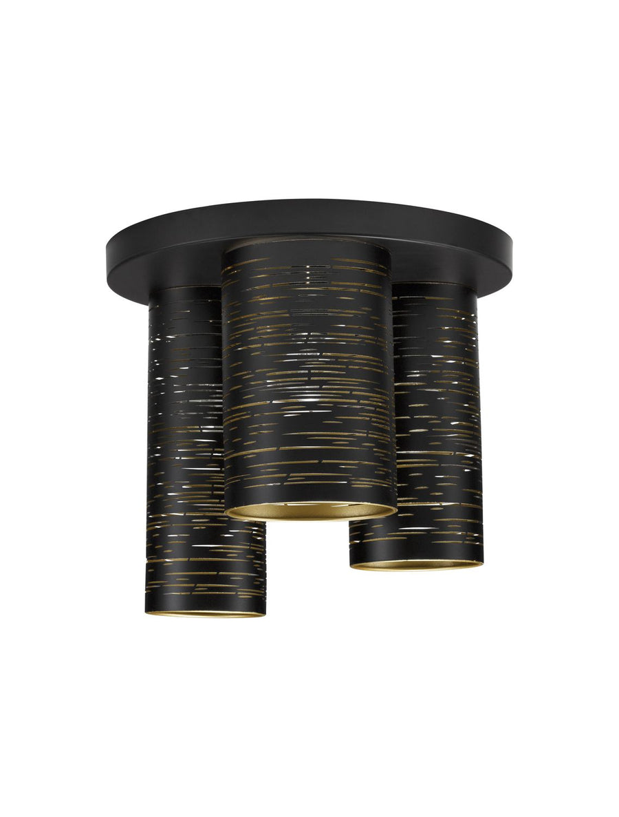 Plafonnier Zane 3 lumières noir