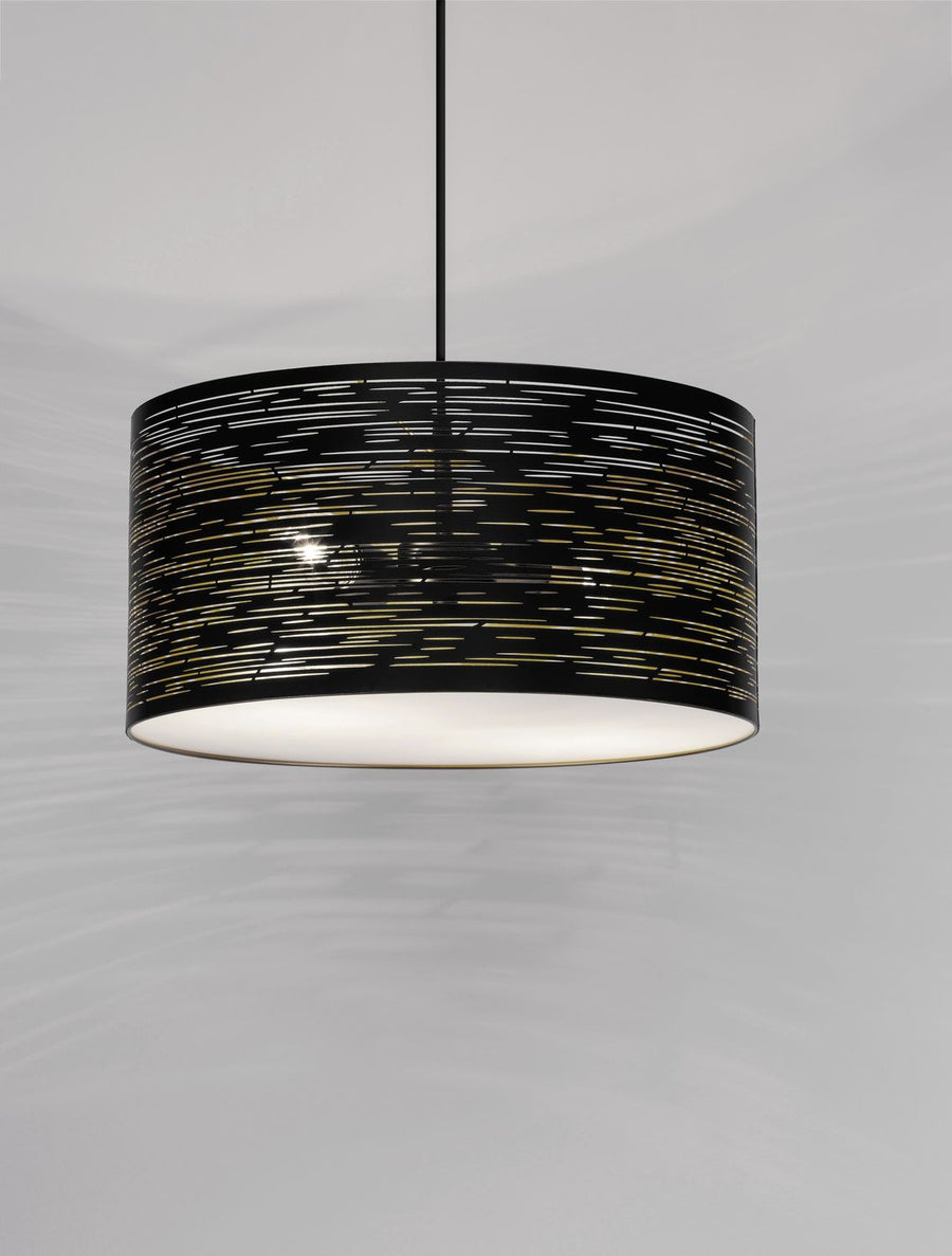 Suspension Zane 2 lumières noire