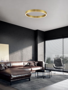 Plafonnier Sting bronze, L 80 cm
