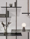Lampe à poser Zero grise, verre