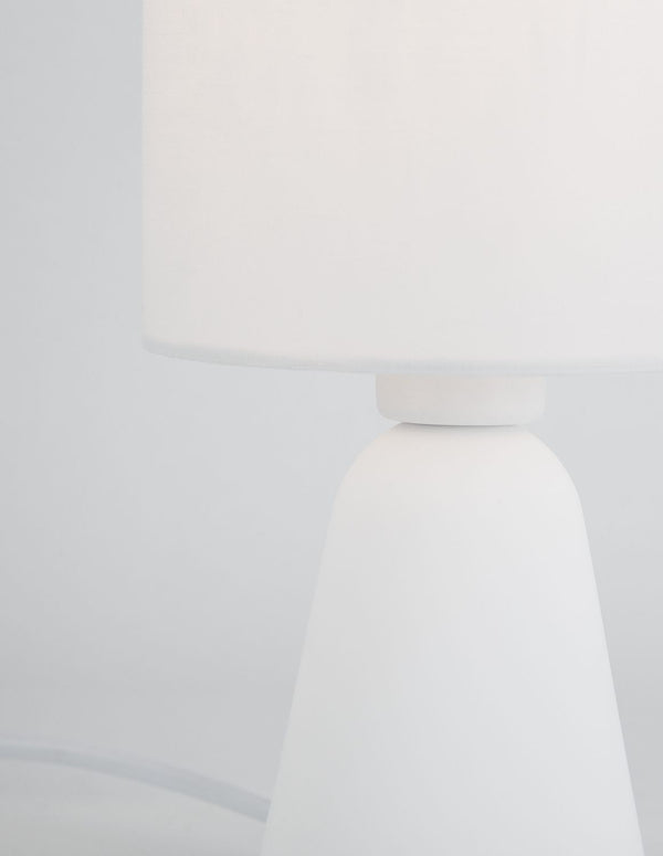 Lampe à poser Zero blanche, béton