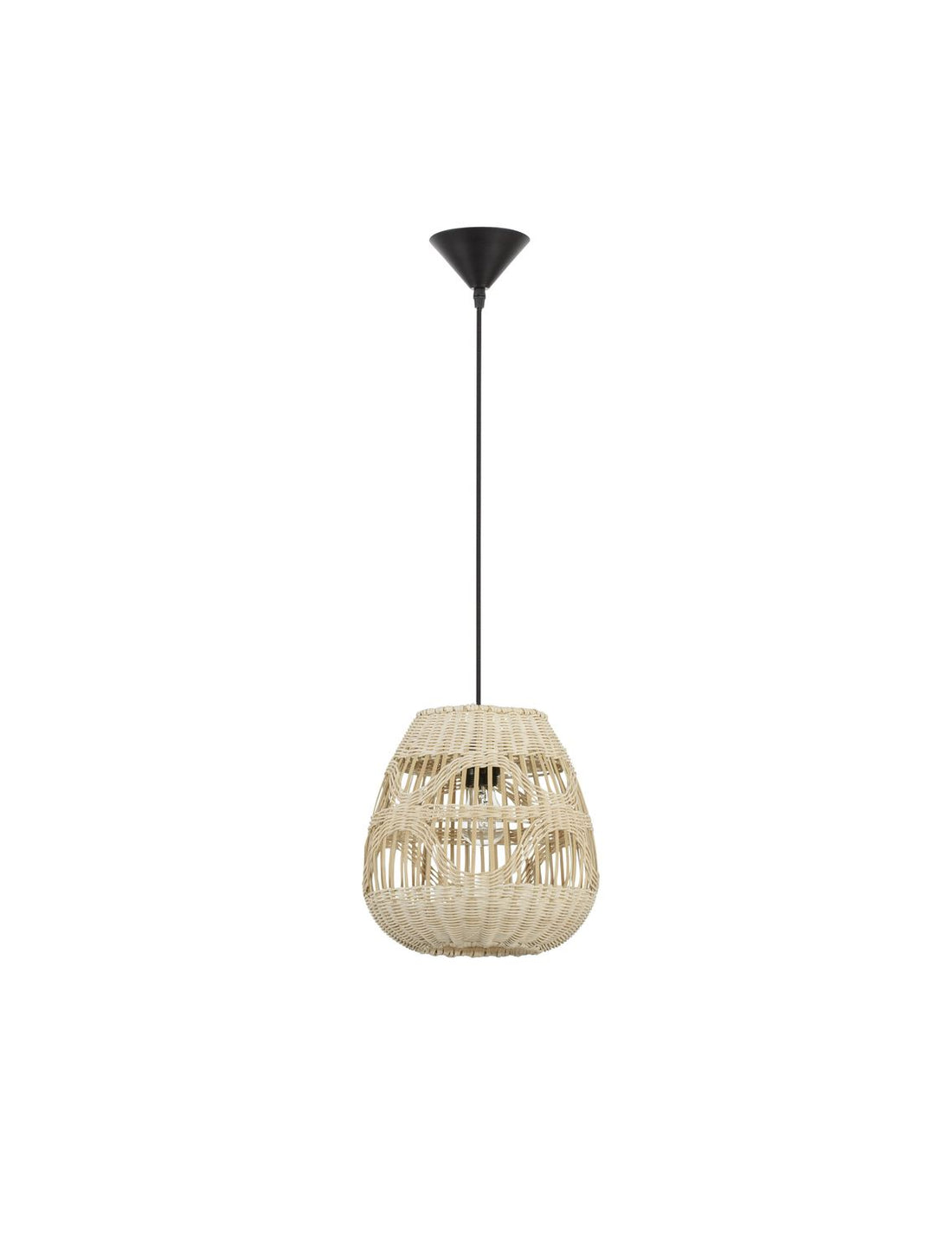 Suspension Marlo beige, rotin, H 180 cm