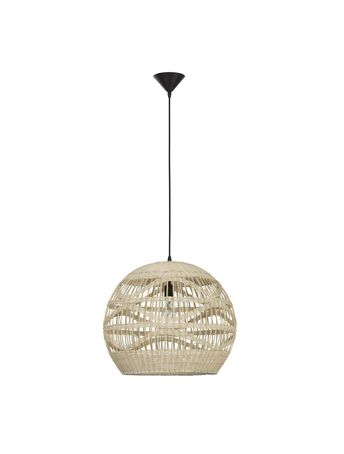 Suspension Marlo beige, rotin, H 205 cm
