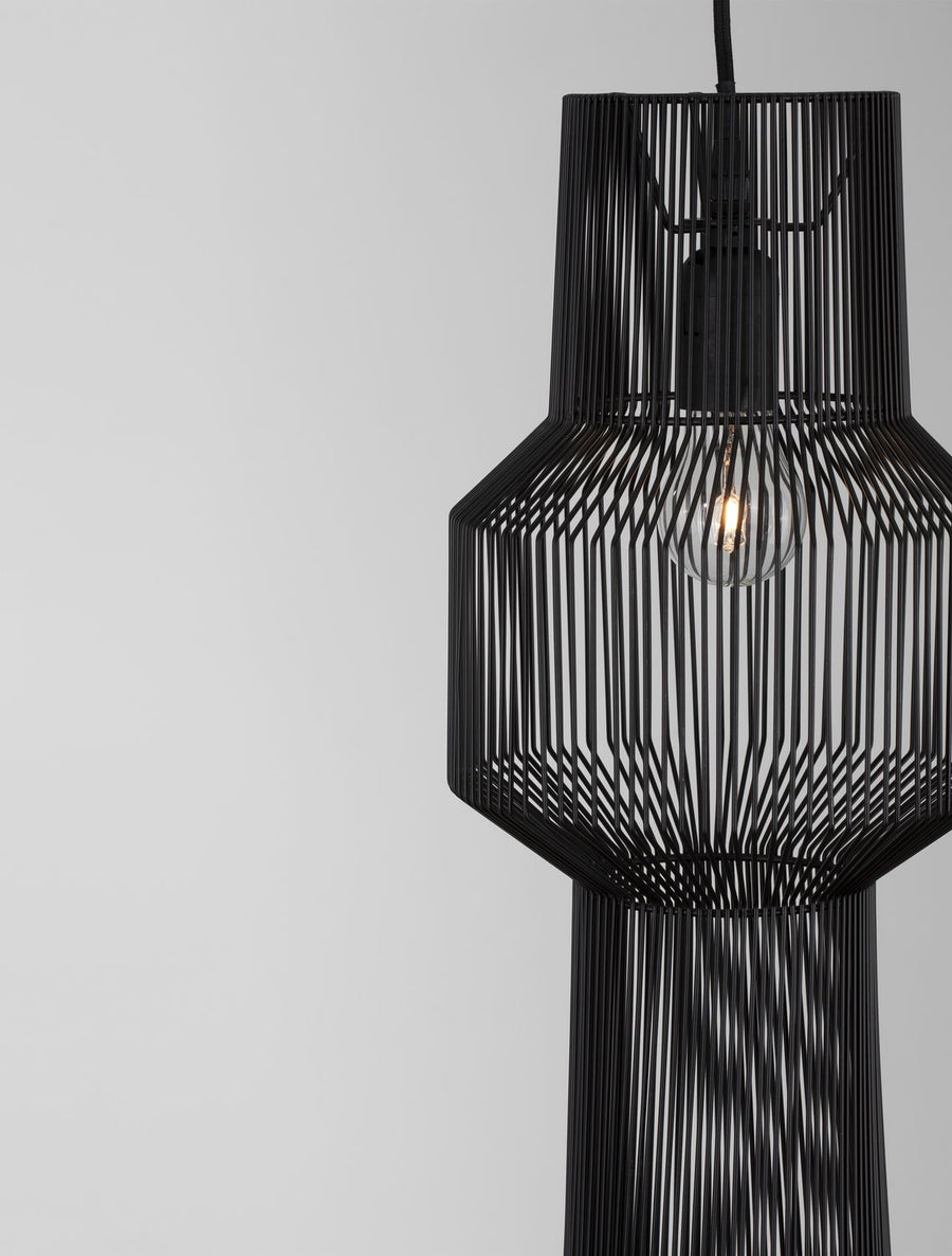 Suspension Bredo noire, H 195 cm