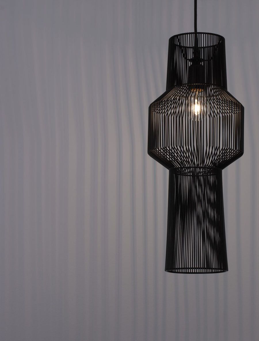 Suspension Bredo noire, H 195 cm